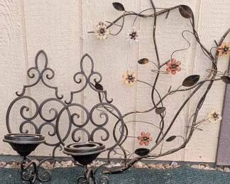 HA129Metal Candle Wall Sconces 