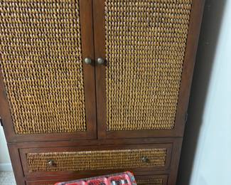 Wicker Armoire 