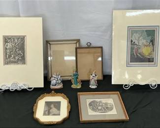 Lithograph Prints, Frames, Figurines