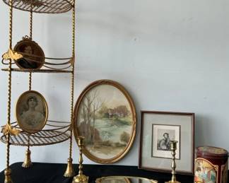 Vintage Display Shelf, Photos, Decor.