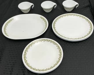 Corelle Spring Blossom Green Dish Set