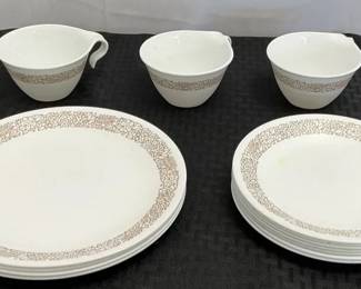 Corelle Woodlawn Brown Dish Set