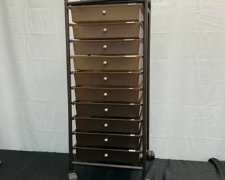 Seville 10 Drawer Organizer Cart