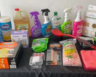 Various Cleaning Supplies Batteries