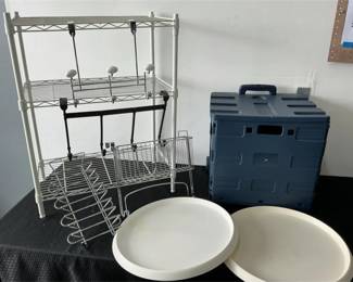 3 Tier Wire Shelf, Collapsible Rolling Craft Cart, More