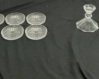 Crystal Candle Holders Princess House Coasters