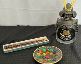 Japanese Chopsticks, Mosaic Dish Shirobin Bottle