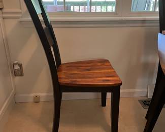M45 - $125. Round dining table with 4 chairs. Measures 42" round x 30" tall. Sturdy and in good condition!