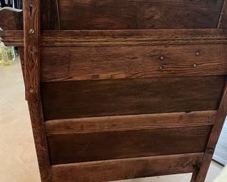 M42 - $125. Antique Wash Stand with Towel Bar. Measures 28" x 17.5" x 54.5" tall.