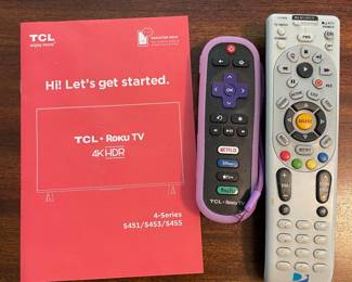 M4 - $100. TCL 55" TV. Manufactured April 22. TCL Roku TV 4K HDR. 4 series