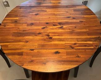 M45 - $125. Round dining table with 4 chairs. Measures 42" round x 30" tall. Sturdy and in good condition!
