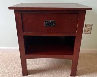 M5 - $25. Single Side Table / Nightstand with drawer. Measures 21" wide x 15" deep x 24" tall.