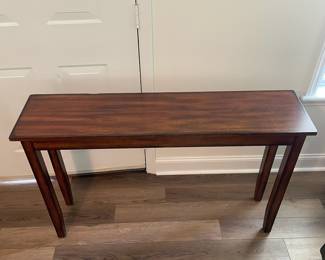 M26 - $35. Long Sofa Table / Console Table. Sturdy. Measures 47.75" long x 11.75" deep x 30" tall.