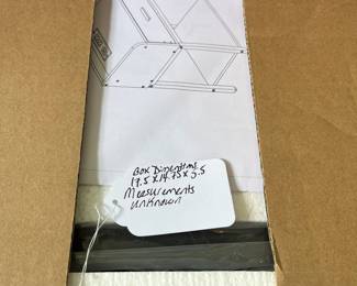 M56 - $10. Temu Brown Storage / Office Cabinet. Unassembled - new in box.