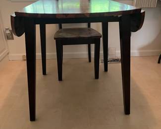 M45 - $125. Round dining table with 4 chairs. Measures 42" round x 30" tall. Sturdy and in good condition!