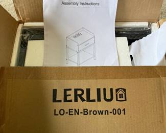 M56 - $10. Temu Brown Storage / Office Cabinet. Unassembled - new in box.
