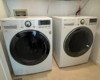 M1 - $150 Pair. LG Washing Machine Model # WM3575CW. LG Dryer LG Dryer Model DLEX3570W. Washing machine door has been taped together. Doesn't affect function, purely cosmetic.