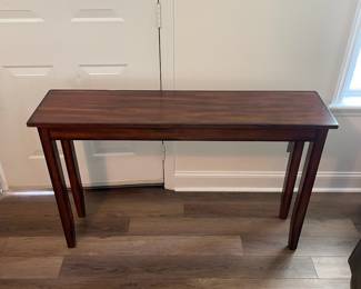 M26 - $35. Long Sofa Table / Console Table. Sturdy. Measures 47.75" long x 11.75" deep x 30" tall.