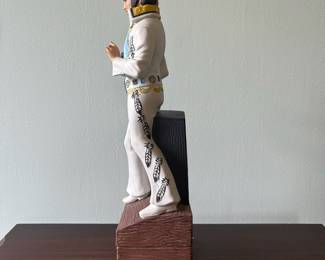 M8 - $20. Elvis Decanter (empty) Music Box. Measures 5" x 4" x 15" tall.