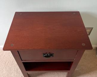 M5 - $25. Single Side Table / Nightstand with drawer. Measures 21" wide x 15" deep x 24" tall.