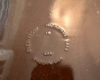 M46 - $20. 2 Piece Pyrex Teflon Coated Baking Dishes. Wheat Pattern. Both in very good condition.