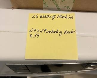 M1 - $150 Pair. LG Washing Machine Model # WM3575CW. LG Dryer LG Dryer Model DLEX3570W. Washing machine door has been taped together. Doesn't affect function, purely cosmetic.