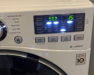 M1 - $150 Pair. LG Washing Machine Model # WM3575CW. LG Dryer LG Dryer Model DLEX3570W. Washing machine door has been taped together. Doesn't affect function, purely cosmetic.