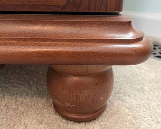 M13 - $30. TV / Media Stand in good condition. Measures 35.5" x 24.5" x 29.75" tall. Pressed wood. (We can't find anymore interior shelves for CD storage.)