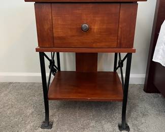 M31 - $25. Sauder Single Nightstand. Sturdy. Minor surface wear. Measures 17.5" wide x 15.5" deep x 23" tall.
