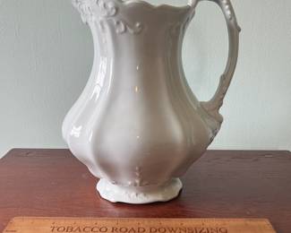 M21 - $75. Bowl & Pitcher. Royal Ironstone China. Johnson Bros England. Has crazing throughout.