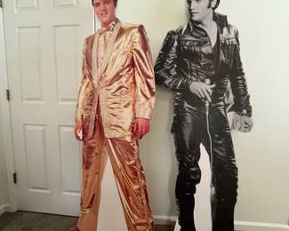 M33 - $40 EACH. Black & White Elvis (737 Elvis Presley. 2015.) is 73.5" tall. Full Color Elvis (#407 Elvis Presley. 2000. ) is 73" tall.
