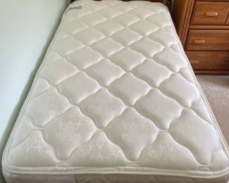 M58 - $65. Twin size bedframe with clean mattress if you want it!