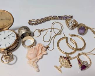 Costume jewelry available. There will be a locked case and list for gold jewelry. Sign up once in line at the door.