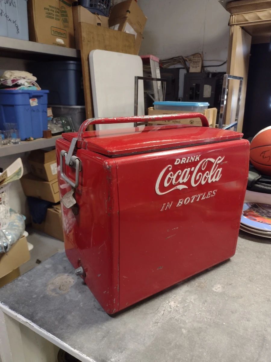 Vintage 1950's Coca-Cola Metal Cooler