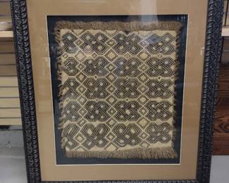 Large framed African textile 