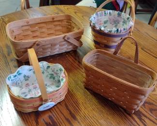 Collection of Longaberger baskets