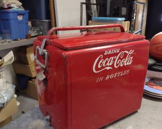 Vintage 1950's Coca-Cola Metal Cooler