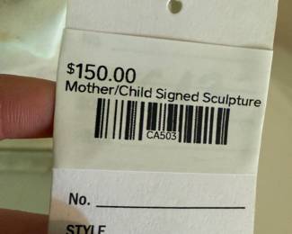 Mother/Child Signed Sculpture 