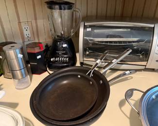 Pans, Blender, Toaster Oven