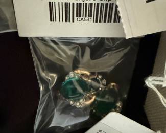 Sterling Trifari Tanjore Clip-On Earrings 
