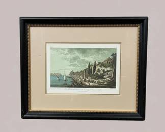 Vue de lextrmit du Quai, du Faubourg de Chiarra Naples