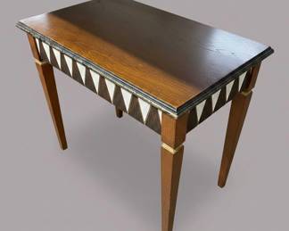 Art Deco Style Console Table with Geometric Inlay second image
