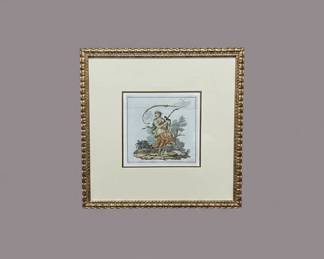 JeanAntoine Watteau Antique Romantic Print