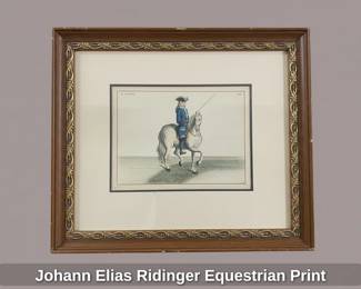 Johann Elias Ridinger Equestrian Print B