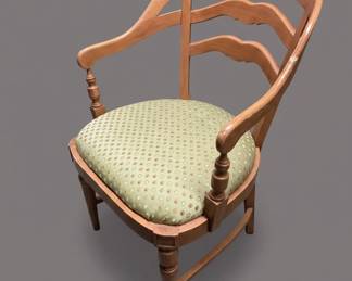 Corner Accent Chair with Upholstered Seat second image