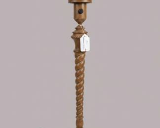 Vintage Barley Twist Table Lamp with Glass Dome
