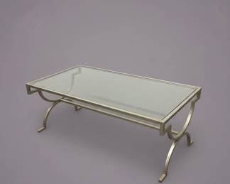 Modern Glass and Metal Coffee Table