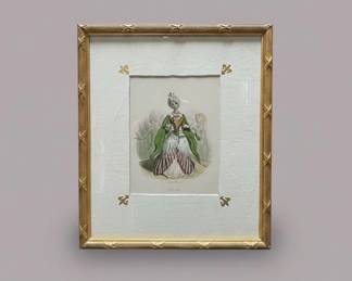 Antique French Fashion Plate Tulipe by Nicolaus Heideloff