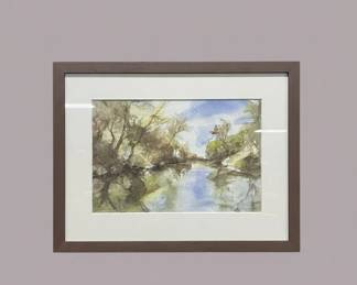 Beneath the Trees Watercolor Painting