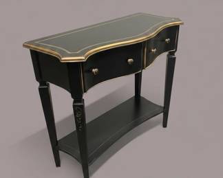 Black and Gold Louis XV Style Console Table